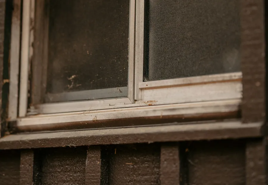Broken window before emergency board up